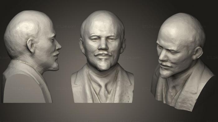 Бюсты и барельефы известных личностей (Ленин, BUSTC_0807) 3D модель для ЧПУ станка